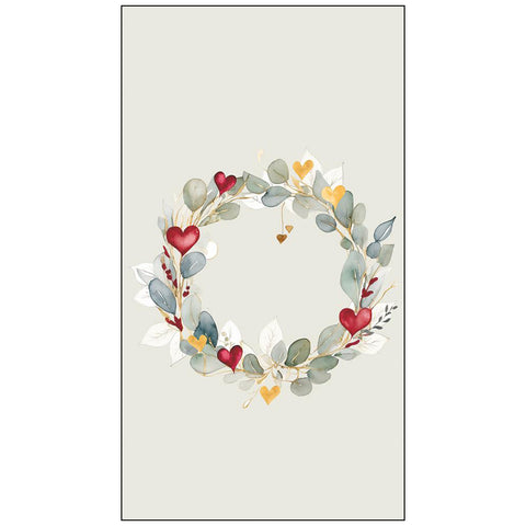 Eucalyptus Wreath, green • Guest Towels
