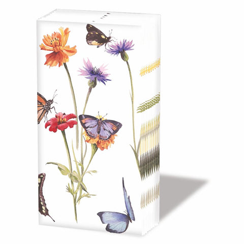 Butterfly Garden, white • Pocket Tissue