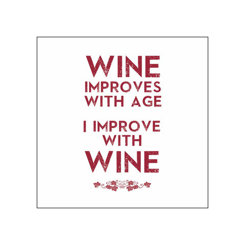 Wine Improves • Beverage Napkins