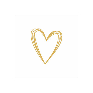 Pure Heart, gold • Beverage Napkins