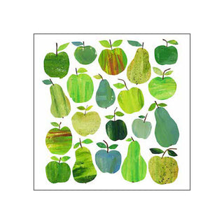 Apple & Pear Collage • Beverage Napkins