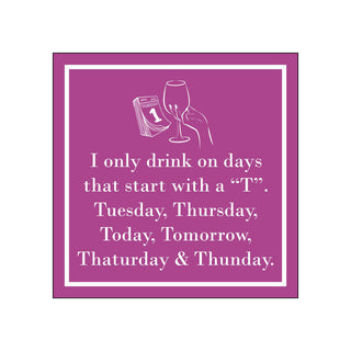 I Only Drink • Beverage Napkins