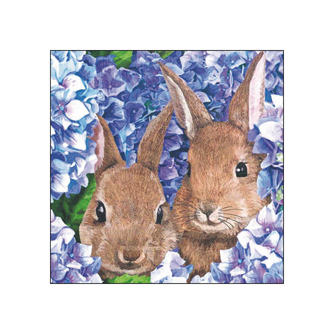 Hydrangea Bunnies • Beverage Napkins