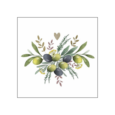Olives & Herbs • Beverage Napkins