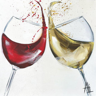 Rouge et Blanc Beverage Napkin