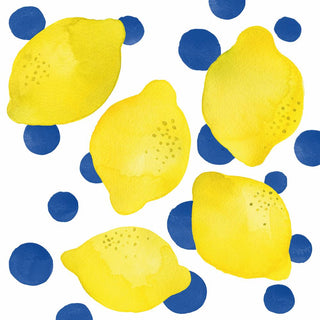 Lemons & Dots Beverage Napkin