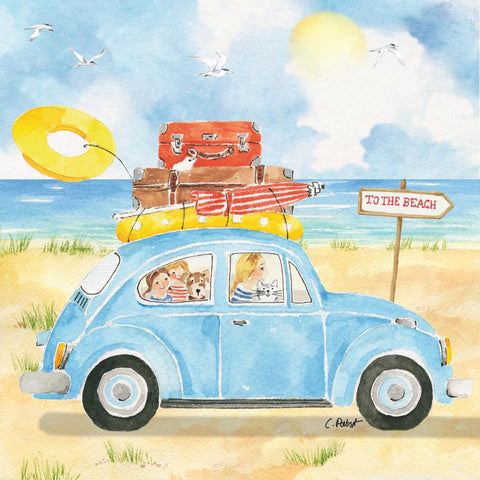 To the Beach • Beverage Napkin