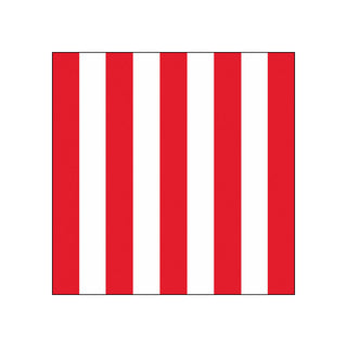 Vertical Stripes, red (L1) • Beverage Napkins