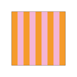 Vertical Stripes, red+pink • Beverage Napkins