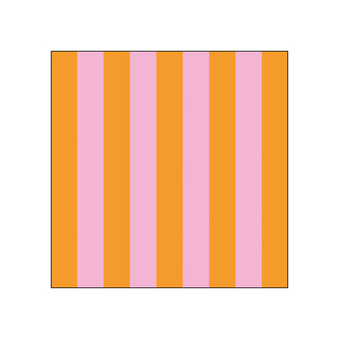 Vertical Stripes, red+pink • Beverage Napkins