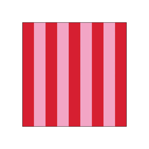Vertical Stripes, orange+pink • Beverage Napkins