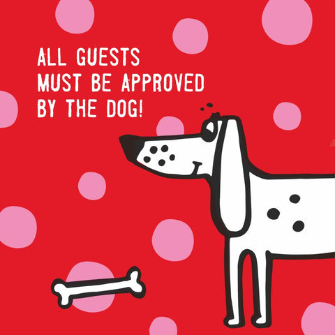 Dog Approved, red • Beverage Napkin