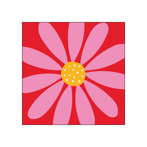 Happy Flower, red • Beverage Napkins