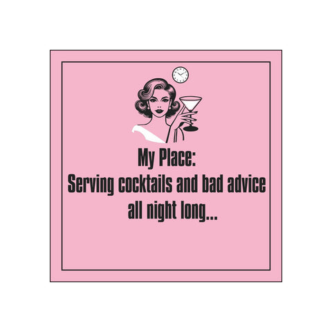 Cocktails & Bad Advice • Beverage Napkins