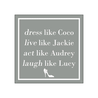 Dress Like Coco, silver • Beverage Napkins