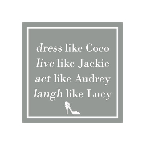 Dress Like Coco, silver • Beverage Napkins