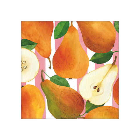 Pears & Stripes • Beverage Napkins