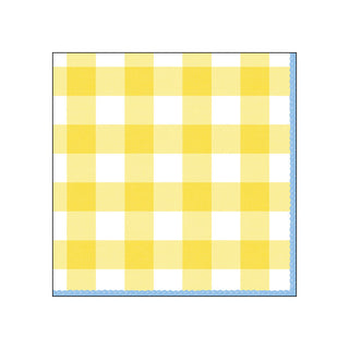 Carreaux, jaune • Beverage Napkins