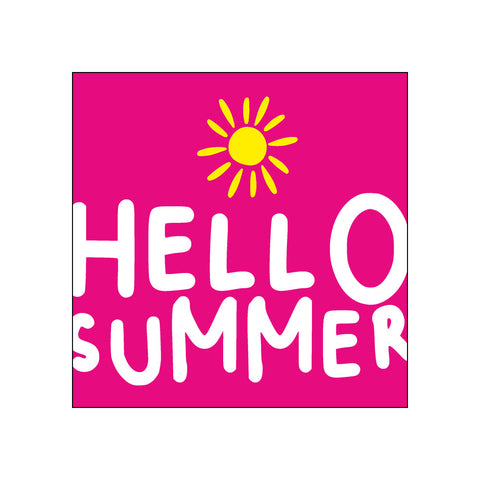 Hello Summer, pink • Beverage Napkins