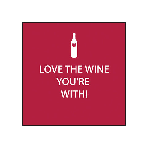 Love the Wine • Beverage Napkin