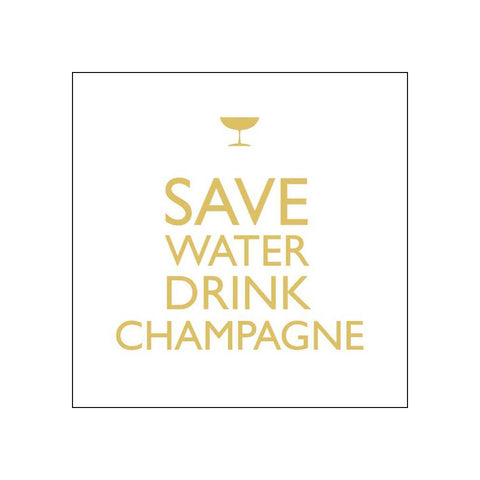 Drink Champagne! • Beverage Napkin