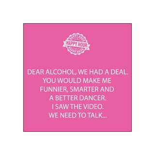 Dear Alcohol • Beverage Napkins