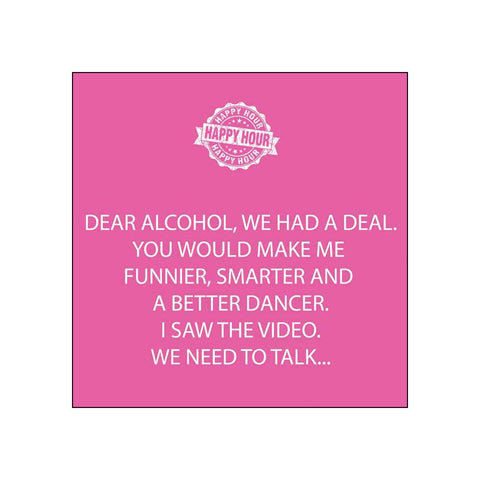 Dear Alcohol • Beverage Napkins