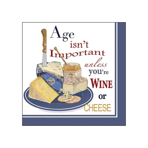 Wine or Cheese • Beverage Napkins