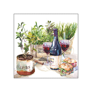 Wine & Herbs • Beverage Napkins