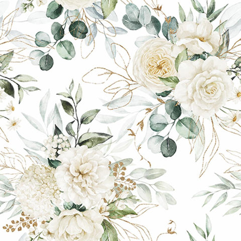 Eucalyptus & Roses • Beverage Napkin
