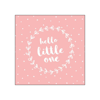 Hello Little One, pink • Beverage Napkins