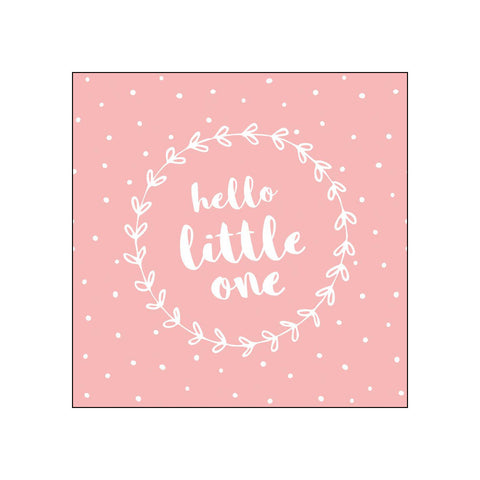 Hello Little One, pink • Beverage Napkins
