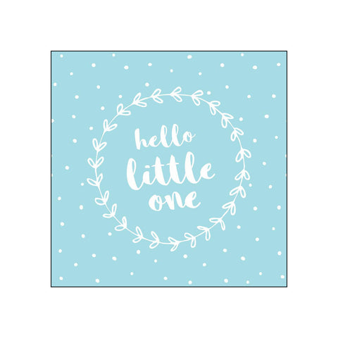 Hello Little One, blue • Beverage Napkins