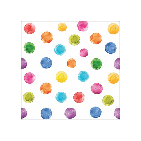 Polka Dots, white • Beverage Napkins