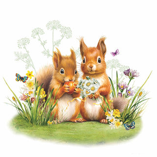 Little Squirrels • Beverage Napkin