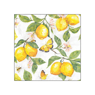 Fresh Lemons, white • Beverage Napkins