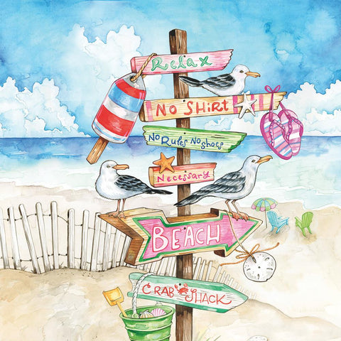 Seaside Signs • Beverage Napkin