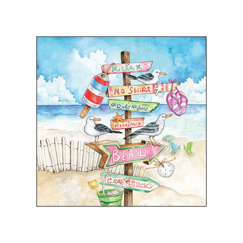 Seaside Signs • Beverage Napkins
