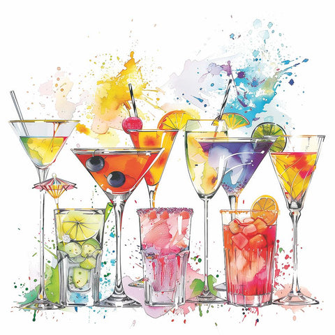 Splashing Drinks • Beverage Napkin