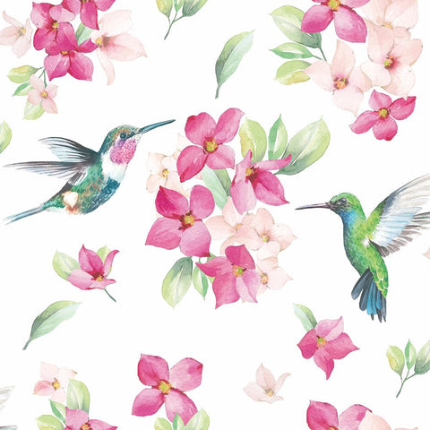 Diligent Hummngbirds, white • Beverage Napkin