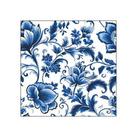Delft Blue Florals • Beverage Napkins