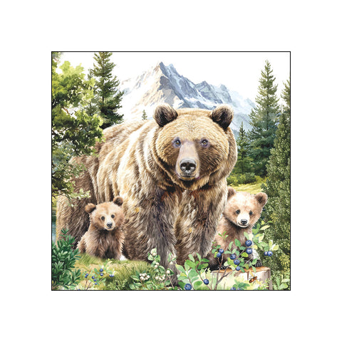 Grizzly Bears • Beverage Napkins