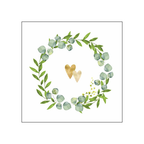 Two Hearts • Beverage Napkins