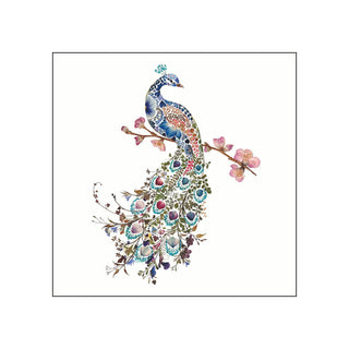 Green Peacock • Beverage Napkins