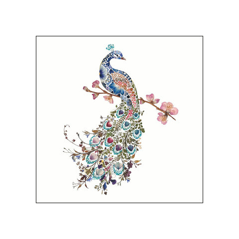 Green Peacock • Beverage Napkins