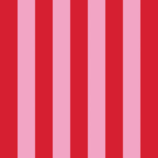 Vertical Stripes, orange+pink • Lunch Napkin