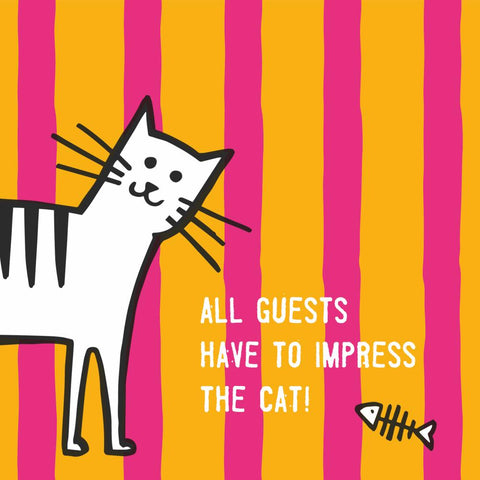 Impress the Cat, orange • Lunch Napkin