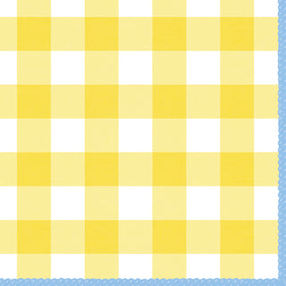 Carreaux, jaune • Lunch Napkins