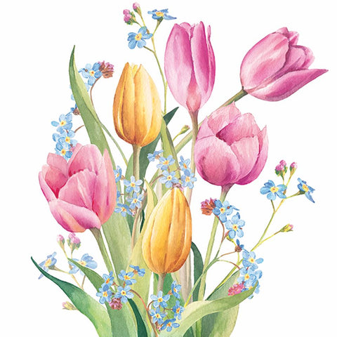 Tulips Bouquet • Lunch Napkin