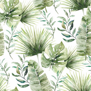 Jungle Leaves, white • Lunch Napkins
